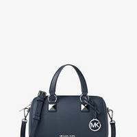 MICHAEL KORS Grayson Small Pebbled Leather Duffel Crossbody Bag
