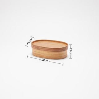 MUJI/無印良品 炭化竹收纳盒 椭圆形 浅型 小号