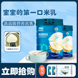 蓓母二价铁高铁米乳450g  婴幼儿米粉宝宝辅食营养食用细腻好冲泡