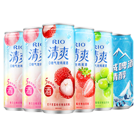 锐澳 鸡尾酒清爽洋酒预调 rio鸡尾酒清爽5度低度气泡果 RIO清爽330ml*5+清醇啤酒500ml