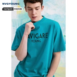 NVG·YOUNG NAVIGARE意大利小帆船男士纯棉圆领短袖T恤