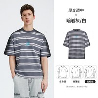 NVG·YOUNG 男士纯棉条纹短袖T恤