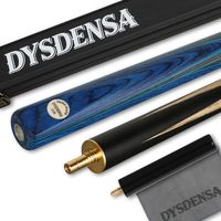 Dysdensa 57 英寸高级灰木斯诺克球杆带延长,18 盎司重量,10 毫米皮革笔尖,3/4 设计,全套定制皮套,适合专业斯诺克玩家