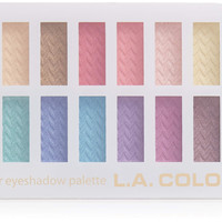 L.A. COLORS 16色眼影盘 哑光珠光质地 粉质细腻易上色 便携彩妆盘 中国制造27g