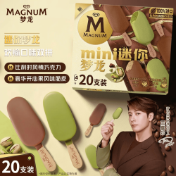 梦龙 迷你梦龙浓郁开心果40g+卡布基诺味42g各2支 20只