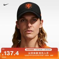 NIKE 2026/27赛季荷兰队五片式速干运动帽休闲NIKE CLUB IQ7041 010黑/橙红