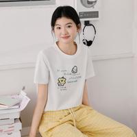 紫涵 棉感正肩短袖T恤可爱考拉绣花时尚百搭上衣