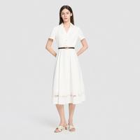 歌力思 2026夏季简约V领衬衫连衣裙女衬衫裙