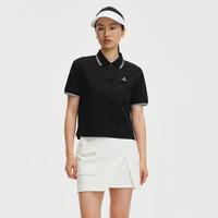 比音勒芬 女士户外休闲条纹领短袖POLO衫