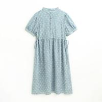 帕罗 16姆米印花双绉】26夏季圆领收腰显瘦减龄温柔真丝连衣裙