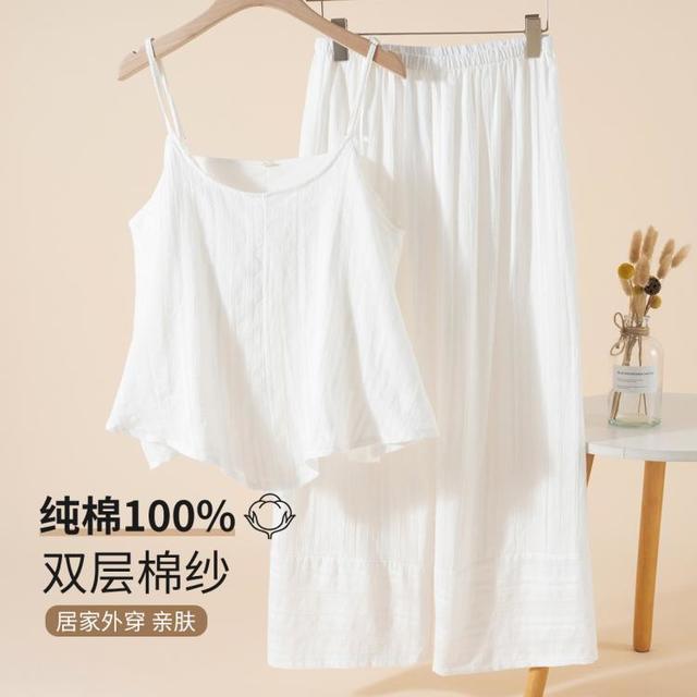法罗 女士睡衣家居服 春夏季 100%棉双层棉纱