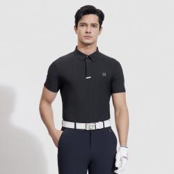 FILA 男装男式运动Polo衫男士简约舒适基础防晒针织短袖衫