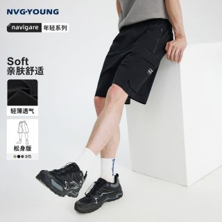 NVG·YOUNG navigare小帆船男五分裤运动工装短裤