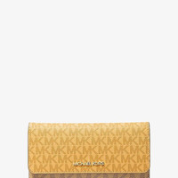 MICHAEL KORS Jet Set Large Signature Logo Tri-Fold Wallet