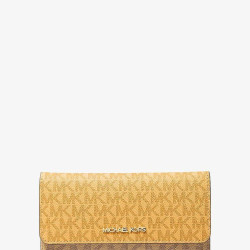 MICHAEL KORS Jet Set Large Signature Logo Tri-Fold Wallet
