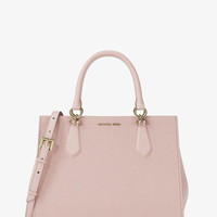MICHAEL KORS Marilyn Medium Saffiano Leather Satchel