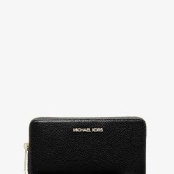 MICHAEL KORS Large Pebbled Leather Smartphone Wristlet