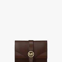 MICHAEL KORS Greenwich Medium Saffiano Leather Trifold Wallet