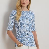 RALPH LAUREN 拉夫劳伦 佩斯利棉质船领衬衫