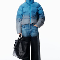 alexanderwang 女士羽绒服 Reflective Cropped Puffer