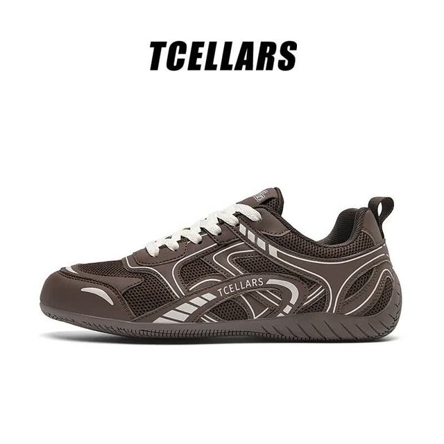Tcellars 复古休闲德训鞋 平底舒适板鞋  咖啡棕