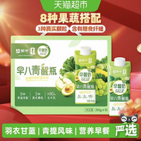 88VIP：蒙牛 早餐奶早八青醒瓶青提羽衣甘蓝210g*10包膳食纤维快速补给