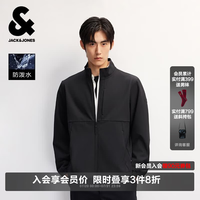 杰克琼斯 软壳防泼水加绒 立领夹克 E43纯黑色 L