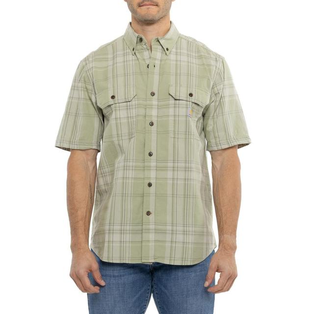 carhartt 106746 宽松中厚格纹短袖衬衫 S码 二色可选