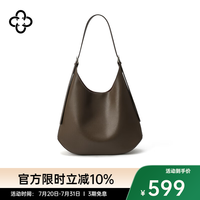 CASSILE 牛皮大容量子母托特包 比利时棕 女士单肩包