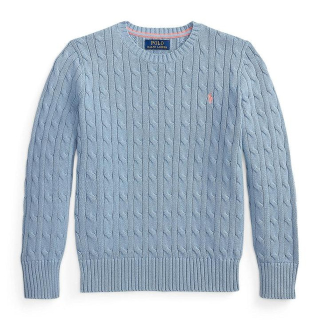 RALPH LAUREN 大童款 绞花针织衫
