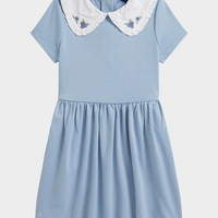 RALPH LAUREN Little Girl's & Girl's Blueberry-Collar Stretch Ponte Dress