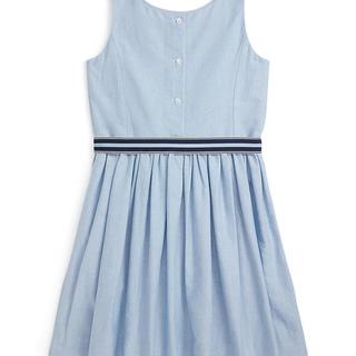 RALPH LAUREN 女童牛津纺棉质连衣裙