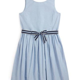 RALPH LAUREN 女童牛津纺棉质连衣裙