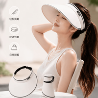勋阳宇乐 防晒帽女儿童夏季空顶户外遮阳帽孩子成人空顶遮脸大檐骑