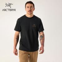 ARC'TERYX Kragg SL Cotton Bird Word Shirt SS 男印花棉质T恤 黑金 L