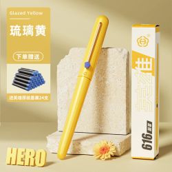 VAGCO 英雄牌钢笔616新星系列暗尖0.38可替换3.4墨囊复古书法练字办公签字笔学生老师专用成人用笔上海总厂产