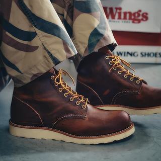 RED WING红翼 9111 油鞣皮牛皮 铜褐色 39码 工装靴