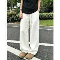 月伊纺 夏季新款美式复古宽松阔腿长裤男莱赛尔直筒裤青年潮流百搭休闲裤