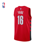 NIKE 速干 NBA波特兰开拓者杨瀚森球衣 红色 M 运动背心