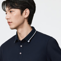 九牧王 【1.4倍凉感】7A抗菌速干翻领短袖Polo衫男 TT2F21333