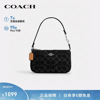 COACH 女士NOLITA 19经典标志单肩手提麻将包黑色CCZ48