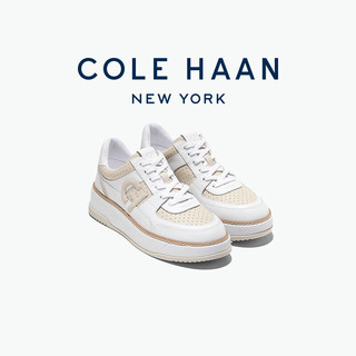 Cole Haan W32839 透气厚底休闲鞋 白色 37码
