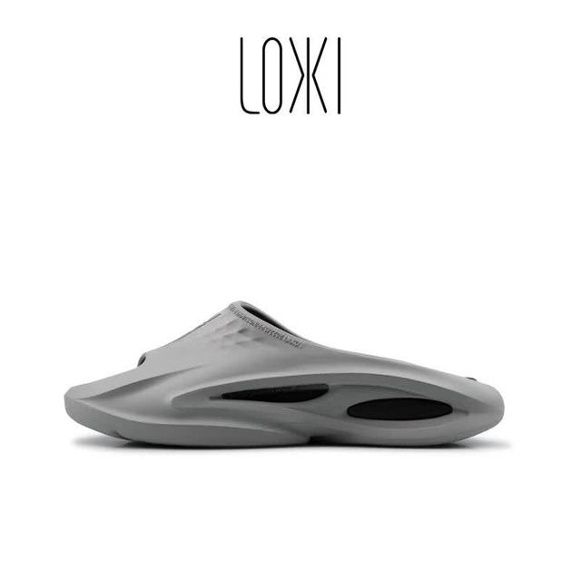 LOXKI 户外防滑沙滩鞋运动拖鞋 情侣拖鞋 陨星灰
