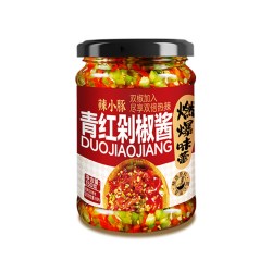 辣小豚青红剁椒酱农家辣椒酱下饭菜拌饭拌面瓶装家用炒菜酱彩椒酱