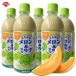 SANGARIA 日本进口SANGARIA三佳利哈密瓜牛奶味饮料果汁北海道牛乳味饮品 哈密瓜牛奶味 500mL*3瓶