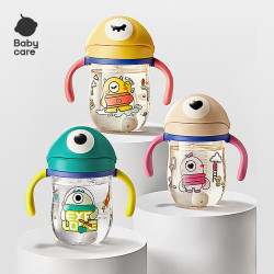 babycare 儿童学饮杯 防摔防呛吸管杯 洛克黄