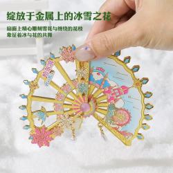赋闲 哈尔滨折叠扇形金属旋转冰箱贴可装饰磁吸冰箱可收藏伴手礼纪念品 哈尔滨折叠扇形