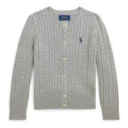 RALPH LAUREN Girls 7-16 Mini-Cable Cotton Cardigan