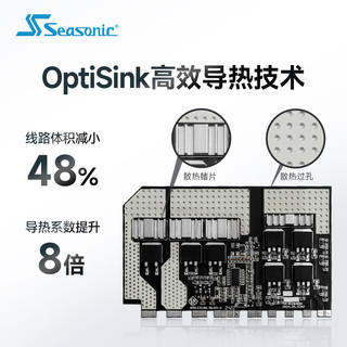 海韵 FOCUS v5 GX 850W 白金认证 ATX3.1 白色电源