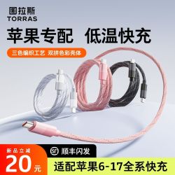 图拉斯 耐用快充线适用苹果17PM数据线手机车载双typec接口编织线